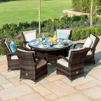 Click to view product details and reviews for Maze Texas Brown Rattan 6 Seater Round Ice Bucket Garden Dining Set. Click to view product details and reviews for Maze Texas Brown Rattan 6 Seater Round Ice Bucket Garden Dining Set.