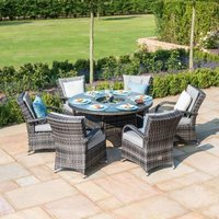 Click to view product details and reviews for Maze Texas Grey Rattan 6 Seater Round Ice Bucket Garden Dining Set. Click to view product details and reviews for Maze Texas Grey Rattan 6 Seater Round Ice Bucket Garden Dining Set.