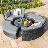 Click to view product details and reviews for Maze Chelsea Grey Rattan Lifestyle Glass Round Rising Table Garden Suite. Click to view product details and reviews for Maze Chelsea Grey Rattan Lifestyle Glass Round Rising Table Garden Suite.