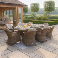 Click to view product details and reviews for Maze Winchester Brown Rattan 8 Seater Oval Garden Lazy Susan Dining Set With Heritage Chairs. Click to view product details and reviews for Maze Winchester Brown Rattan 8 Seater Oval Garden Lazy Susan Dining Set With Heritage Chairs.