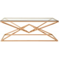 Click to view product details and reviews for Allure Glass Coffee Table With Rose Gold Geometric Corseted Base. Click to view product details and reviews for Allure Glass Coffee Table With Rose Gold Geometric Corseted Base.