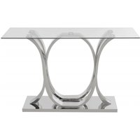 Click to view product details and reviews for Allure Glass Console Table With Silver Curved Base. Click to view product details and reviews for Allure Glass Console Table With Silver Curved Base.
