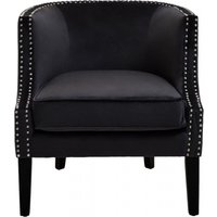 Click to view product details and reviews for Larissa Black Velvet Fabric Studded Accent Chair. Click to view product details and reviews for Larissa Black Velvet Fabric Studded Accent Chair.