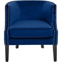 Click to view product details and reviews for Larissa Blue Velvet Fabric Studded Accent Chair. Click to view product details and reviews for Larissa Blue Velvet Fabric Studded Accent Chair.
