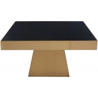 Click to view product details and reviews for Carlox Black Glass Square Coffee Table With Gold Base. Click to view product details and reviews for Carlox Black Glass Square Coffee Table With Gold Base.