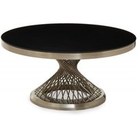 Click to view product details and reviews for Anzio Black Glass Round Coffee Table With Geomatric Base. Click to view product details and reviews for Anzio Black Glass Round Coffee Table With Geomatric Base.