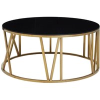 Click to view product details and reviews for Alana Black Glass Round Coffee Table With Gold Base. Click to view product details and reviews for Alana Black Glass Round Coffee Table With Gold Base.