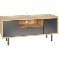 Click to view product details and reviews for Aarhus Anthracite and Oak TV Unit.