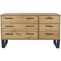 Click to view product details and reviews for Tensas Industrial Style Oak Effect 6 Drawer Wide Chest. Click to view product details and reviews for Tensas Industrial Style Oak Effect 6 Drawer Wide Chest.