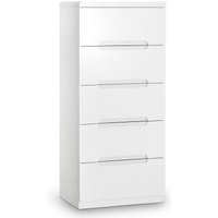 Click to view product details and reviews for Manhattan White Gloss 5 Drawer Narrow Chest. Click to view product details and reviews for Manhattan White Gloss 5 Drawer Narrow Chest.