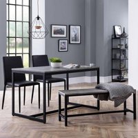 Click to view product details and reviews for Staten Concrete Effect 4 Seater Dining Set With Jazz Black 2 Chair And 1 Bench. Click to view product details and reviews for Staten Concrete Effect 4 Seater Dining Set With Jazz Black 2 Chair And 1 Bench.
