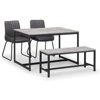 Click to view product details and reviews for Staten Concrete Effect 4 Seater Dining Set With Soho 2 Chair And 1 Bench. Click to view product details and reviews for Staten Concrete Effect 4 Seater Dining Set With Soho 2 Chair And 1 Bench.