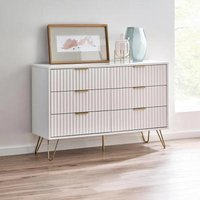 Click to view product details and reviews for Murano Ribbed White 6 Drawer Wide Chest. Click to view product details and reviews for Murano Ribbed White 6 Drawer Wide Chest.