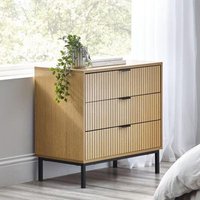Click to view product details and reviews for Sia Ribbed Oak 3 Drawer Small Chest. Click to view product details and reviews for Sia Ribbed Oak 3 Drawer Small Chest.
