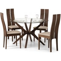 Click to view product details and reviews for Chelsea Glass And Walnut 6 Seater Round Dining Set With 4 Cayman Chairs. Click to view product details and reviews for Chelsea Glass And Walnut 6 Seater Round Dining Set With 4 Cayman Chairs.