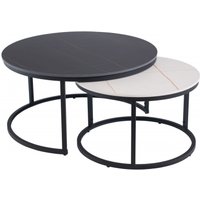 Click to view product details and reviews for Ferrante Set Of 2 Round Coffee Table White And Black Sintered Stone Top With Black Powder Coated Base. Click to view product details and reviews for Ferrante Set Of 2 Round Coffee Table White And Black Sintered Stone Top With Black Powder Coated Base.