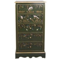 Click to view product details and reviews for Meerut Green Fountain Design 5 Drawer Tall Chest. Click to view product details and reviews for Meerut Green Fountain Design 5 Drawer Tall Chest.