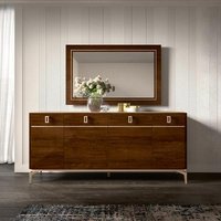 Click to view product details and reviews for Modern Eva Walnut Italian Large Buffet Sideboard With Gold Trim 4 Doors. Click to view product details and reviews for Modern Eva Walnut Italian Large Buffet Sideboard With Gold Trim 4 Doors.