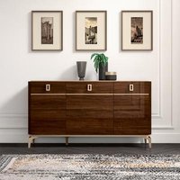 Click to view product details and reviews for Modern Eva Walnut Italian Medium Buffet Sideboard With Gold Trim 3 Doors. Click to view product details and reviews for Modern Eva Walnut Italian Medium Buffet Sideboard With Gold Trim 3 Doors.