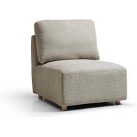 Click to view product details and reviews for Como Taupe Boucle Fabric Armless Chair.