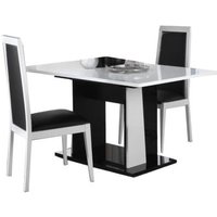 Click to view product details and reviews for Elisa White Italian Extending Pedestal Dining Set With 2 Chair. Click to view product details and reviews for Elisa White Italian Extending Pedestal Dining Set With 2 Chair.
