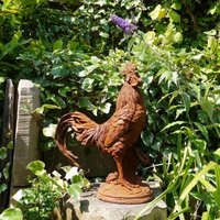 Click to view product details and reviews for Rusty Large Cockerel Garden Statue. Click to view product details and reviews for Rusty Large Cockerel Garden Statue.