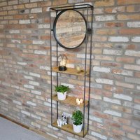 Click to view product details and reviews for Dutch Industrial Fir Wood And Metal Wall Unit With Round Mirror. Click to view product details and reviews for Dutch Industrial Fir Wood And Metal Wall Unit With Round Mirror.
