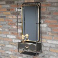 Click to view product details and reviews for Dutch Black Metal 1 Drawer Wall Unit With Mirror. Click to view product details and reviews for Dutch Black Metal 1 Drawer Wall Unit With Mirror.