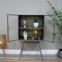Click to view product details and reviews for Dutch Brushed Gold Metal 2 Door Display Cabinet. Click to view product details and reviews for Dutch Brushed Gold Metal 2 Door Display Cabinet.