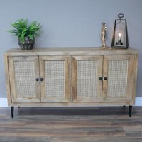 Click to view product details and reviews for Dutch Acacia Wood And Rattan 4 Door Medium Sideboard. Click to view product details and reviews for Dutch Acacia Wood And Rattan 4 Door Medium Sideboard.