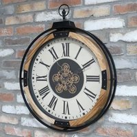 Click to view product details and reviews for Industrial Cream Round Clock With Cogs. Click to view product details and reviews for Industrial Cream Round Clock With Cogs.