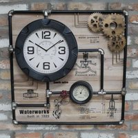 Click to view product details and reviews for Industrial Black Metal Square Pipe Clock. Click to view product details and reviews for Industrial Black Metal Square Pipe Clock.