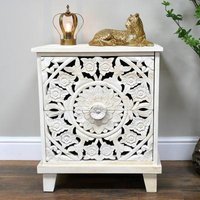 Click to view product details and reviews for Dutch Distressed White Carved 2 Drawer Bedside Cabinet. Click to view product details and reviews for Dutch Distressed White Carved 2 Drawer Bedside Cabinet.