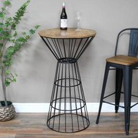 Click to view product details and reviews for Dutch Black Metal And Mango Wood Round Bar Table. Click to view product details and reviews for Dutch Black Metal And Mango Wood Round Bar Table.