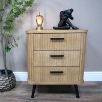 Click to view product details and reviews for Dutch Ribbed Wooden 3 Drawer Bedside Cabinet. Click to view product details and reviews for Dutch Ribbed Wooden 3 Drawer Bedside Cabinet.