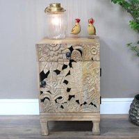 Click to view product details and reviews for Dutch Carved Mango Wood 1 Door 1 Drawer Bedside Cabinet. Click to view product details and reviews for Dutch Carved Mango Wood 1 Door 1 Drawer Bedside Cabinet.