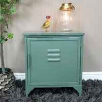 Click to view product details and reviews for Dutch Industrial Green Metal 1 Door Bedside Cabinet. Click to view product details and reviews for Dutch Industrial Green Metal 1 Door Bedside Cabinet.