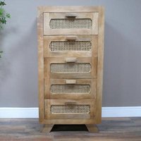 Click to view product details and reviews for Dutch Mango Wood And Rattan 5 Drawer Chest. Click to view product details and reviews for Dutch Mango Wood And Rattan 5 Drawer Chest.