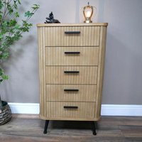 Click to view product details and reviews for Dutch Ribbed Wooden 5 Drawer Tallboy Chest. Click to view product details and reviews for Dutch Ribbed Wooden 5 Drawer Tallboy Chest.