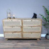 Click to view product details and reviews for Dutch Mango Wood And Rattan 6 Drawer Wide Chest. Click to view product details and reviews for Dutch Mango Wood And Rattan 6 Drawer Wide Chest.