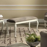 Click to view product details and reviews for Camel Nostalgia Bianco Antico Italian Leather Padded Bench. Click to view product details and reviews for Camel Nostalgia Bianco Antico Italian Leather Padded Bench.