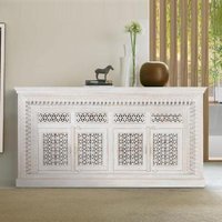 Click to view product details and reviews for Lomax White Carved Mango Wood 4 Door Extra Large Sideboard 190cm. Click to view product details and reviews for Lomax White Carved Mango Wood 4 Door Extra Large Sideboard 190cm.