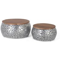 Click to view product details and reviews for Jambiani Mango Wood And Metal Round Coffee Table Set Of 2. Click to view product details and reviews for Jambiani Mango Wood And Metal Round Coffee Table Set Of 2.