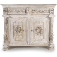 Click to view product details and reviews for Greth Distressed White Carved Mango Wood 2 Door Small Sideboard 120cm. Click to view product details and reviews for Greth Distressed White Carved Mango Wood 2 Door Small Sideboard 120cm.
