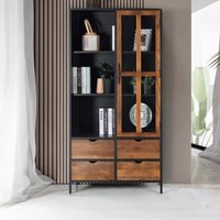 Click to view product details and reviews for Rieti Industrial Style Mango Wood 1 Door Display Cabinet. Click to view product details and reviews for Rieti Industrial Style Mango Wood 1 Door Display Cabinet.