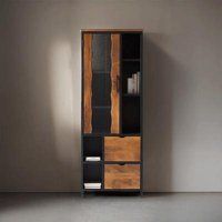 Click to view product details and reviews for Brescia Industrial Style Mango Wood 1 Door Display Cabinet. Click to view product details and reviews for Brescia Industrial Style Mango Wood 1 Door Display Cabinet.
