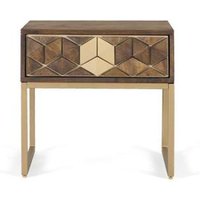 Click to view product details and reviews for Caltan Walnut Mango Wood And Gold Geometric 1 Drawer Bedside Cabinet. Click to view product details and reviews for Caltan Walnut Mango Wood And Gold Geometric 1 Drawer Bedside Cabinet.