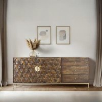 Click to view product details and reviews for Caltan Walnut Mango Wood And Gold Geometric 2 Door Extra Large Sideboard 190cm. Click to view product details and reviews for Caltan Walnut Mango Wood And Gold Geometric 2 Door Extra Large Sideboard 190cm.