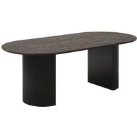 Click to view product details and reviews for Boavista Dark Wood 8 Seater Fluted Oval Double Pedestal Dining Table 210cm. Click to view product details and reviews for Boavista Dark Wood 8 Seater Fluted Oval Double Pedestal Dining Table 210cm.