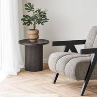 Click to view product details and reviews for Boavista Dark Wood Fluted Round Side Table. Click to view product details and reviews for Boavista Dark Wood Fluted Round Side Table.